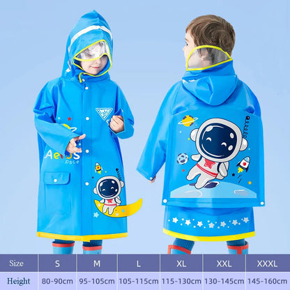 Kids Mermaid Raincoat with Hood